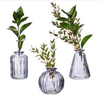 Grey Glass Bud Vases