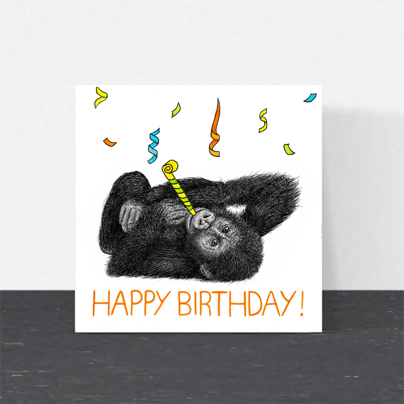 Baby Gorilla Birthday Card
