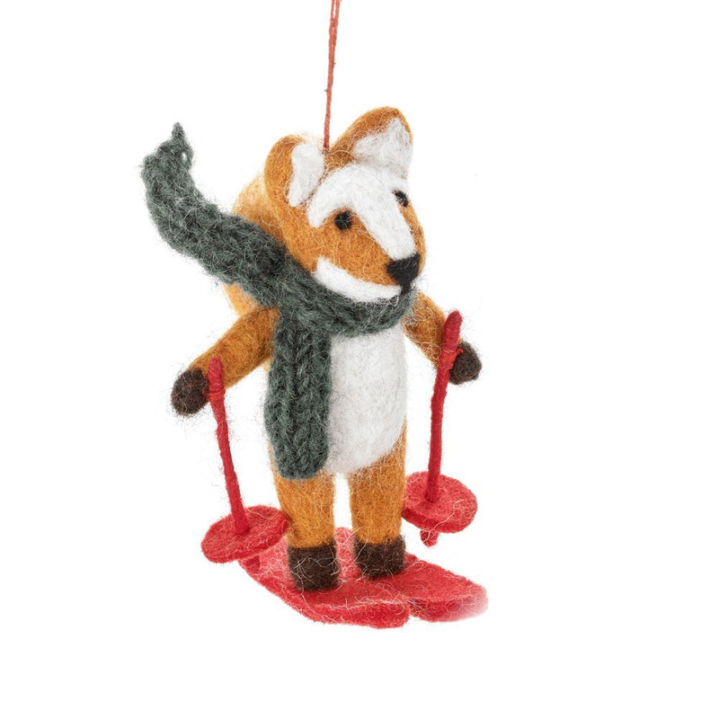 Felix the Skiing Fox
Handmade Felt Hanging Christmas Decoration