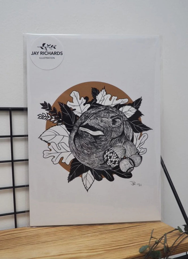 A5 Harvest Mouse Print