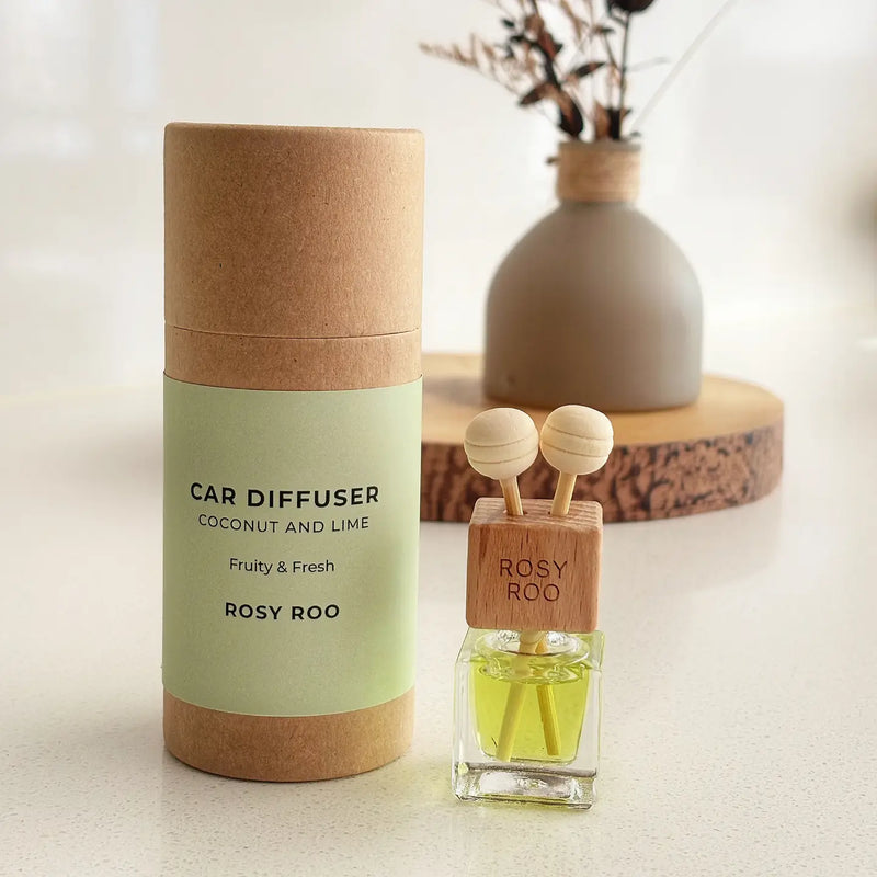 Rosy Roo Car Diffuser - Coconut & Lime