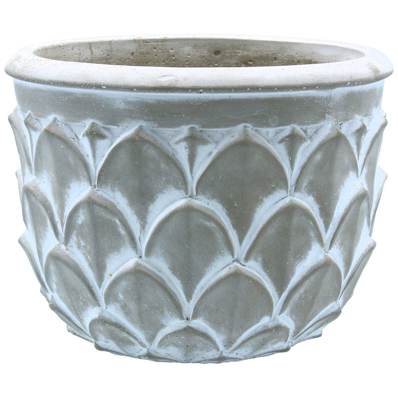 Stone Effect Pot Cover 20.7cm - Artichoke