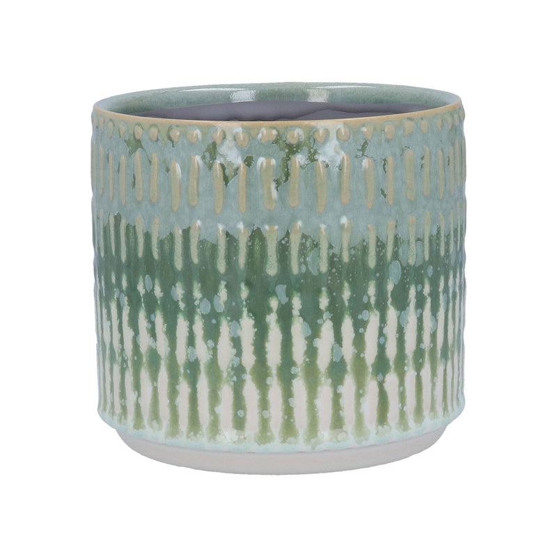 Green Reactive Glaze Stoneware Pot Cover