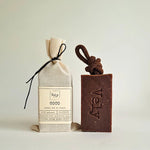 Natural Soap On A Rope "COCO" With Coffee And Raw Cacao