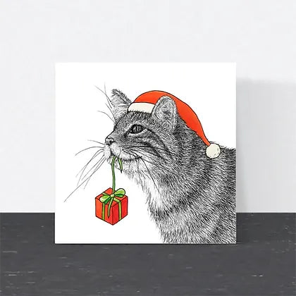 Christmas Wild Cat Card