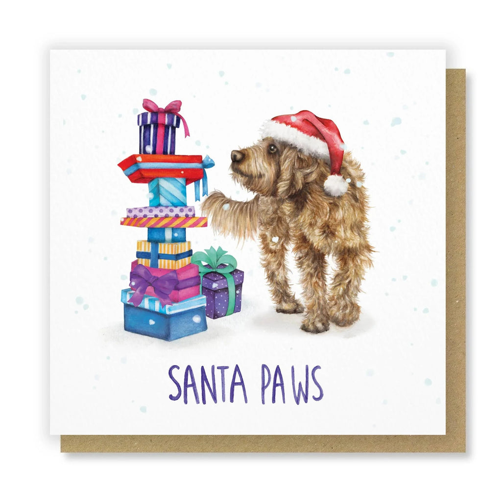 Santa Paws Christmas Card Fig Fox