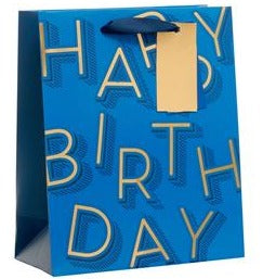 Blue Happy Birthday Gift Bag