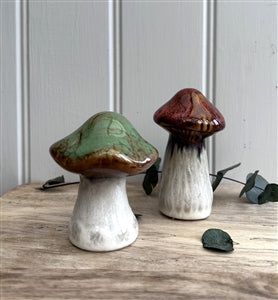 Glazed Ceramic Toadstools