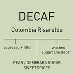 Colombia Decaf Coffee Bag 225g