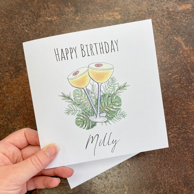 Martini Birthday Card