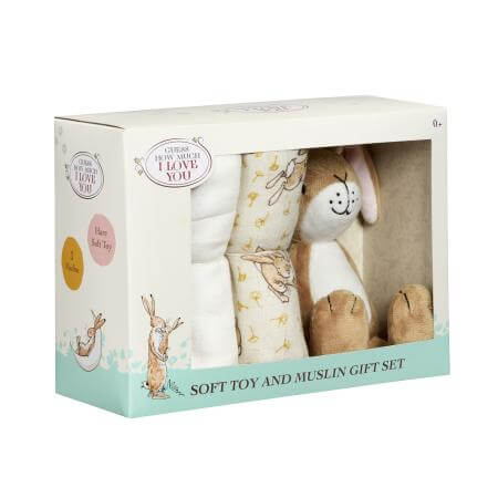 Guess How Much I Love You Soft Toy & Muslin Set