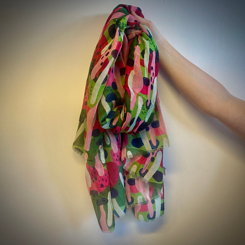 Abstract Summer Fruits Scarf