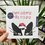 Cat Merry Christmas Card