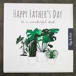 Tropical Houseplant Father's Day Card