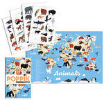 Poppik Sticker Poster - Animals of the world