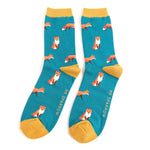 Teal Fox Socks