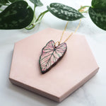 Pink Caladium Necklace