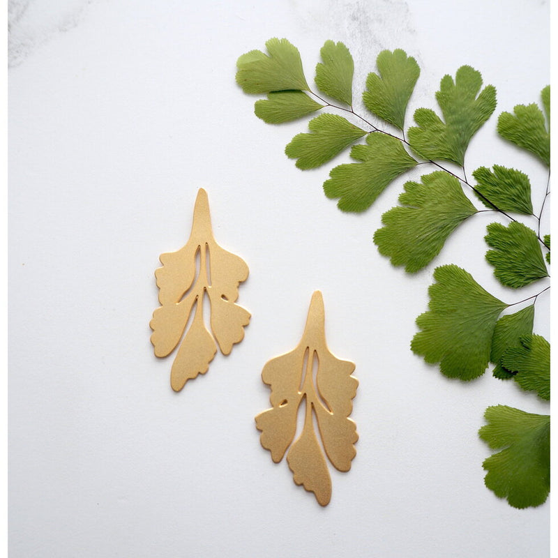 Maidenhair Fern Stud Earrings