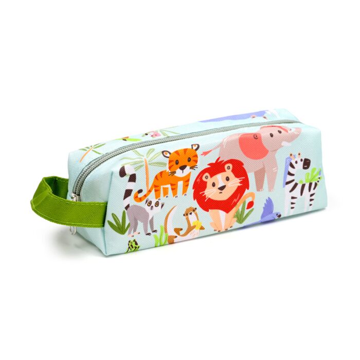 Zoo Animal Canvas Pencil Case
