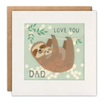 Love You Dad Sloth Paper Shakies Card