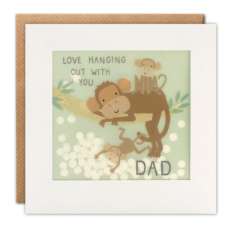 Dad Monkeys Paper Shakies Card