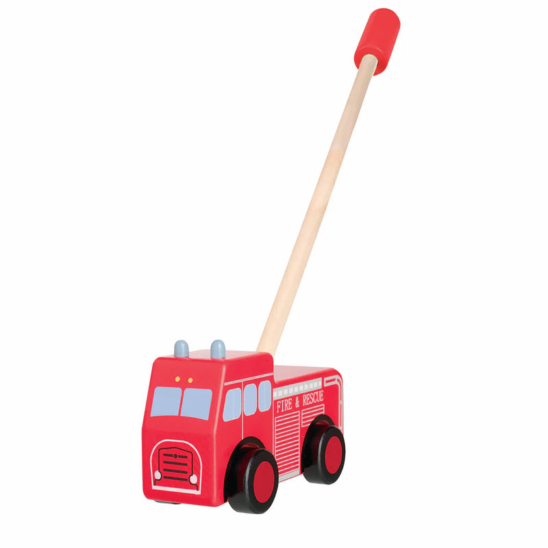 Vintage Fire Engine Push Along Toy