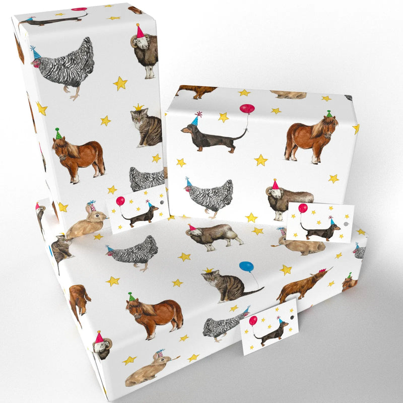 Domestic Party Animals Wrapping Paper