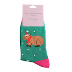 Christmas Capybara Socks