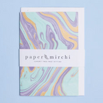 Free Spirit Dreamy Lilac Hand Marbled Greeting Card