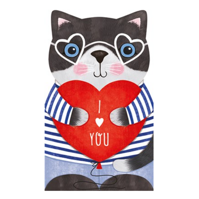 I Love You Cat Valentines Card