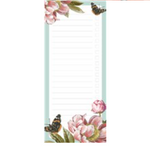 Floral Butterfly Magnetic List Pad