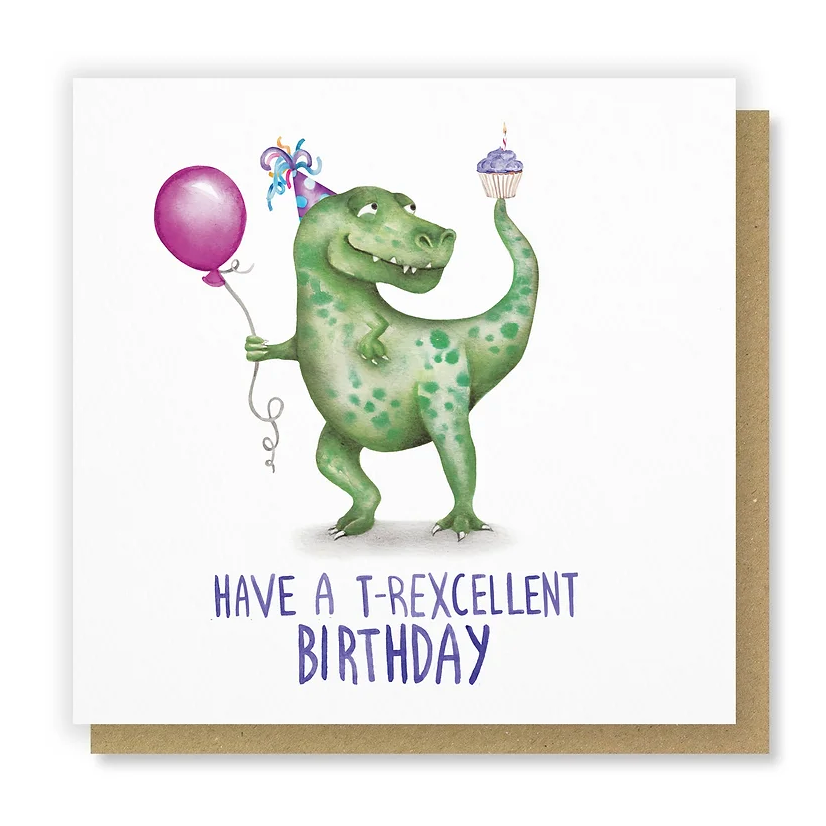 T-Rex Birthday Card – Fig & Fox