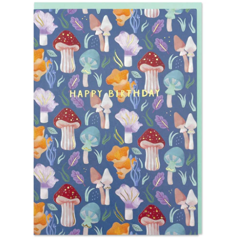 Happy Birthday -Mushrooms Card