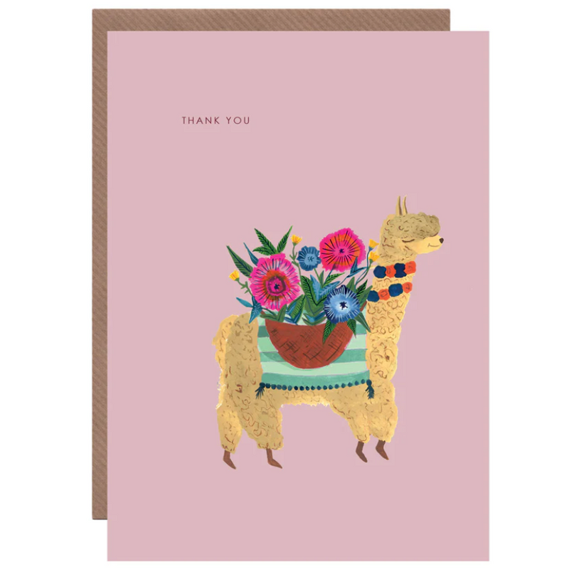 Alpaca Thank You Card