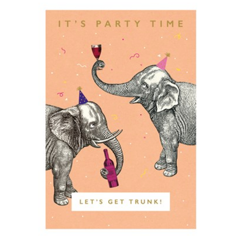 Lets Get Trunk Birthday Card