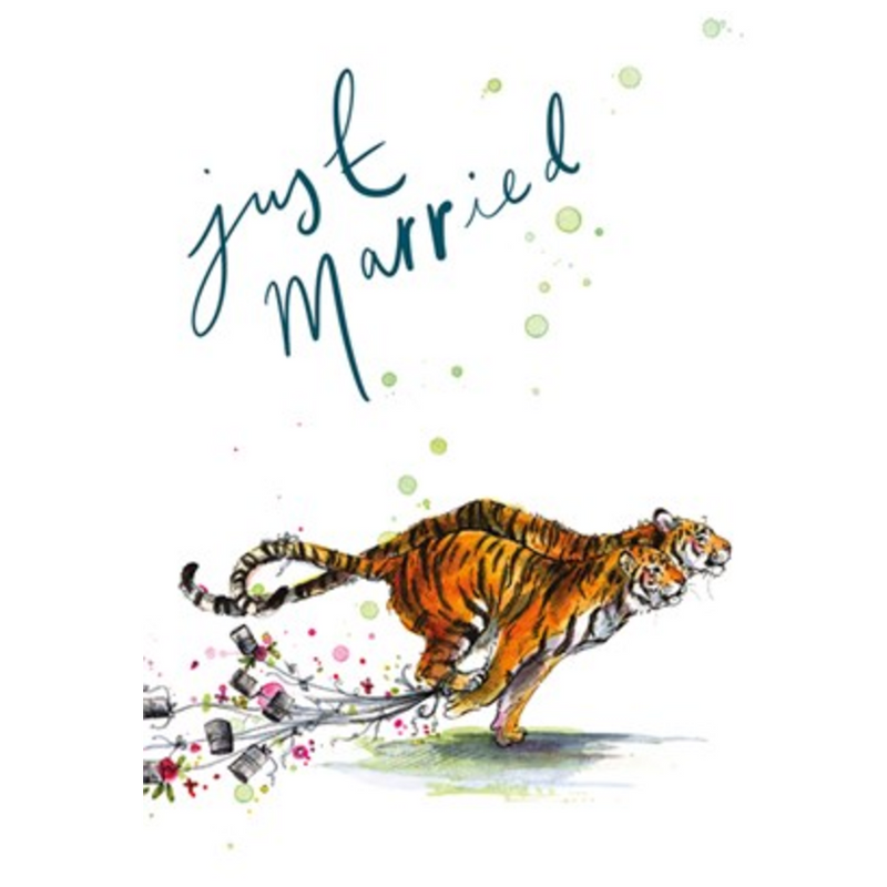 Just Married Tigers Card