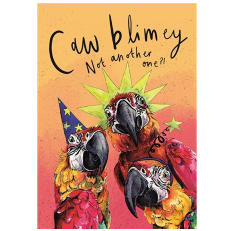 Caw Blimey Parrot Card