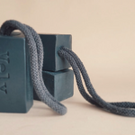 Activated Charcoal Natural Handmade Soap On A Rope “Black Rose"