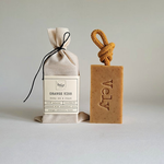 Natural Handmade Soap On A Rope "Orange Kiss" With Orange Essential Oil