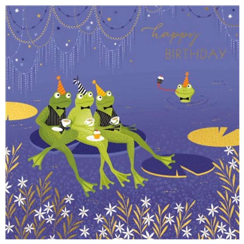 Happy Birthday Frogs Card