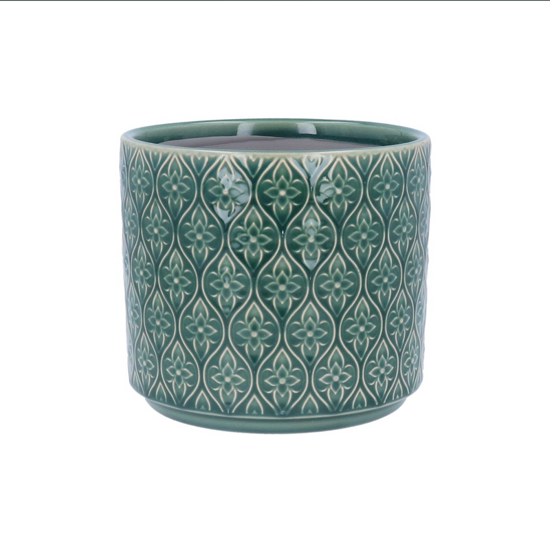 Green Trellis Ceramic Pot Cover