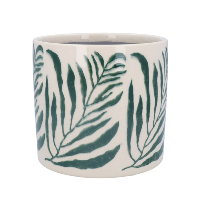Green Branch Ceramic Pot Cover