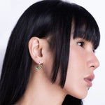 Aventurine Wave Drop Stud Earring