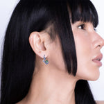 Aventurine Wave Drop Stud Earring