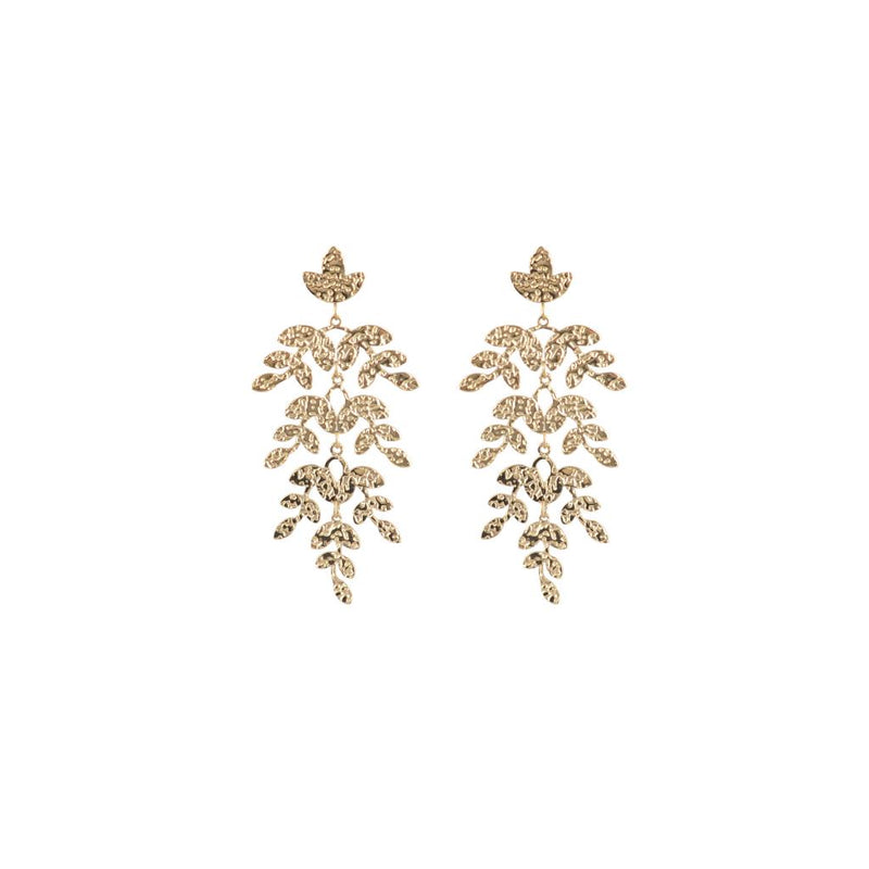 Textured Branches Earring in Gold