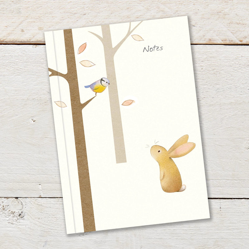 A6 Notebook - Rabbit & Bird