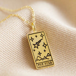 Gold The Star Tarot Card Pendant Necklace