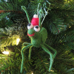 Christmas Cricket Handmade Felt Biodegradable Christmas Tree Hanging Decoration