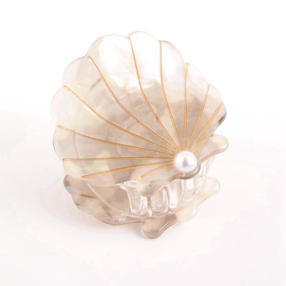 Shell Hair Claw Clip Grey