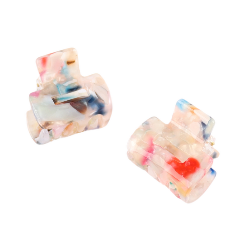 Mini Square Claws Twin Pack Cream Multi